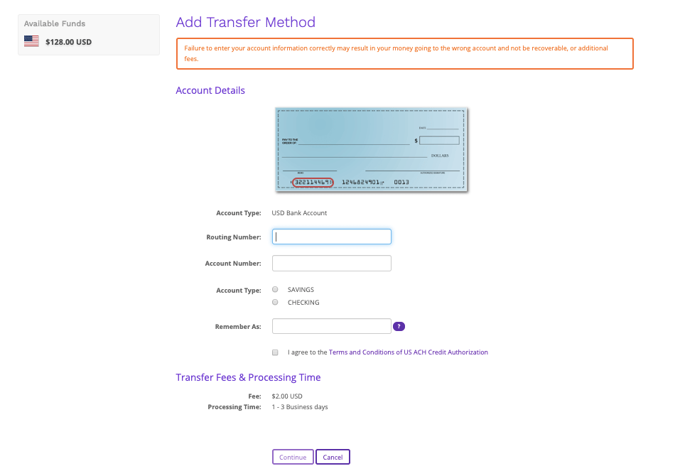 Añadir nuevo método de transferencia